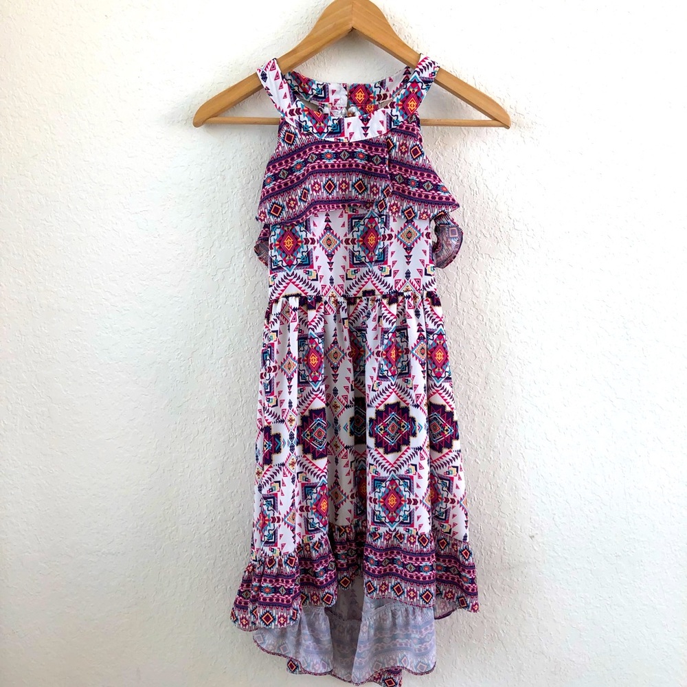 {Lavender} Girls Colorful Pom-Pom  Halter Dress